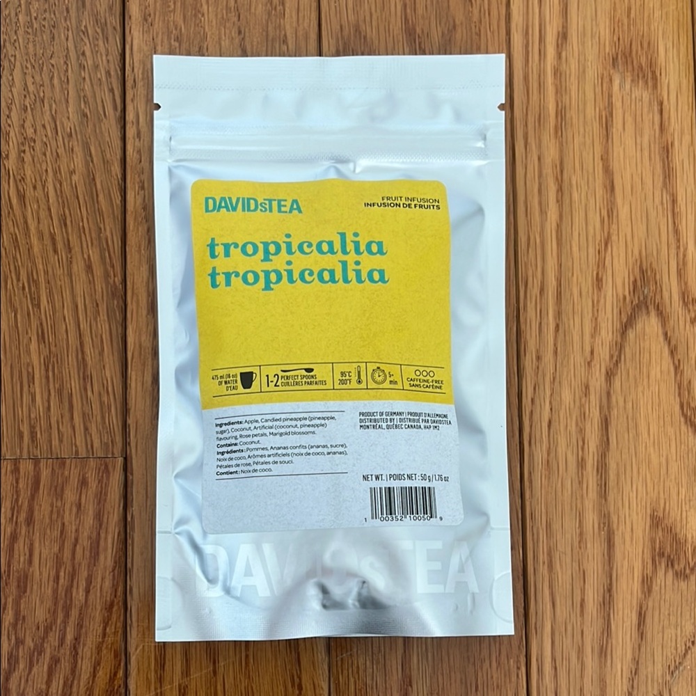DAVIDsTEA Tropicalia Fruit Infusion Herbal Tea Caffeine Free 50 grams